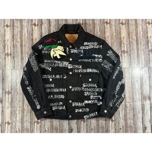 Levi's x DENIM TEARS Stussy Our Legacy Paint Patch Jacket sz S color Black